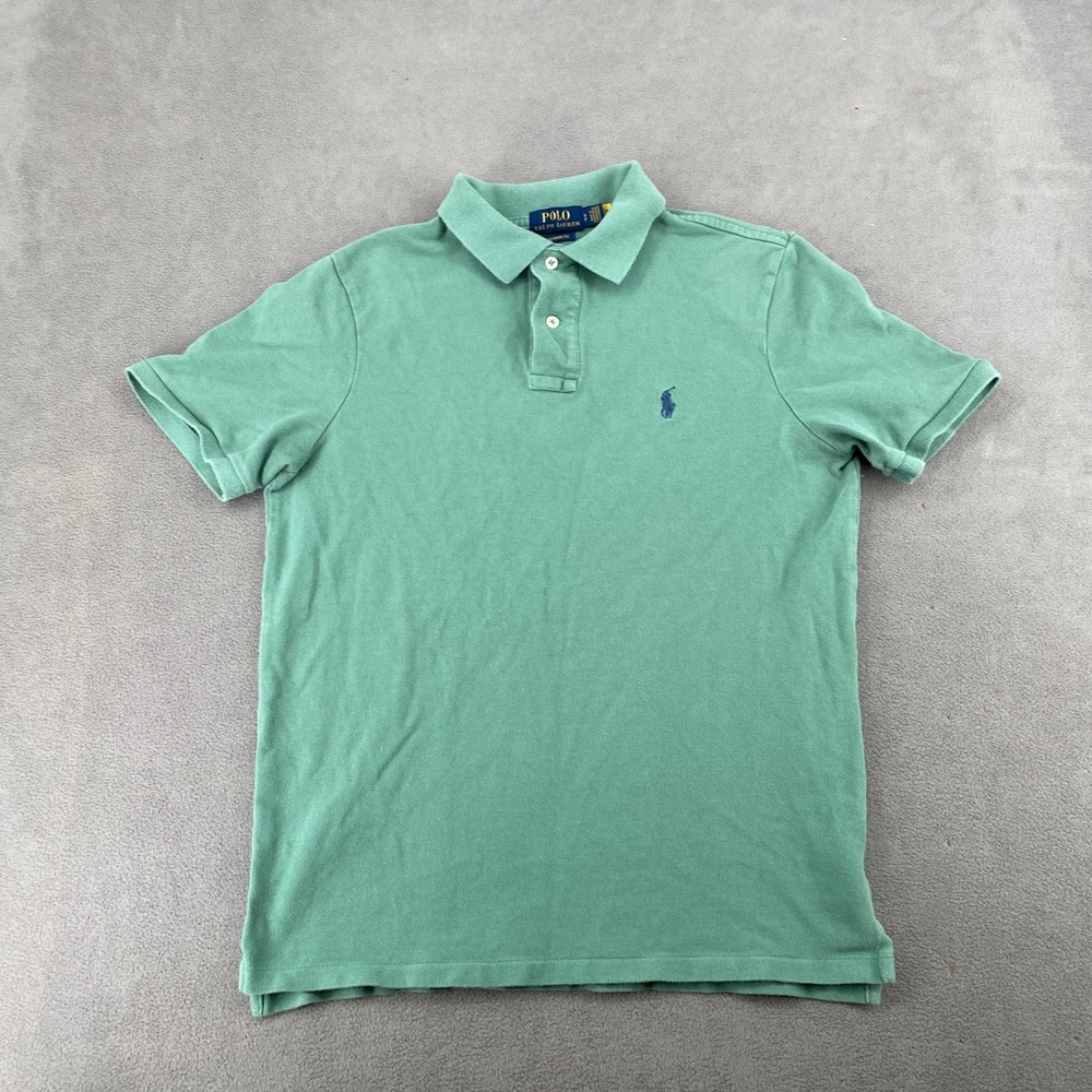 Polo Ralph Lauren Mens Classic Fit Cotton Mesh Polo Shirt Green Small 7194